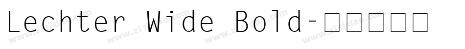 Lechter Wide Bold字体转换
